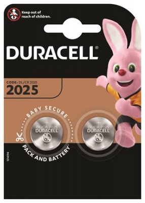 Gombelem, CR2025, 2 db, DURACELL