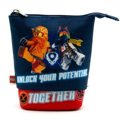 Tolltartó, cipzáras, pop-up, LEGO "Ninjago Together", kék-piros-mintás