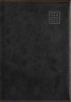 Naptár, tervező, B5, heti, DAYLINER "Square", fekete