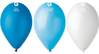 Léggömb, vegyes fiús színek, 26 cm, kék