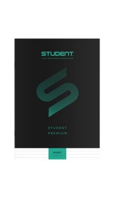 Füzet, tűzött, A4, vonalas, 32 lap, ICO "Student Premium", "81-32", fekete