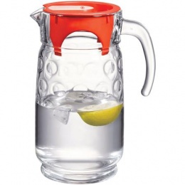 Üvegkancsó fedővel, üveg, 1,6 l